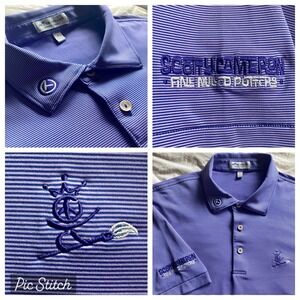 P Millar L Scotty Cameron Polo Circle T Peace Painter Surfer Indigo Micro-Stripe